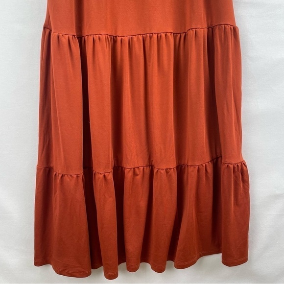 Alexia Admor Dress Women Small Brown Off The Shoulder Maxi Tiered Cocktail Party - Picture 5 of 16